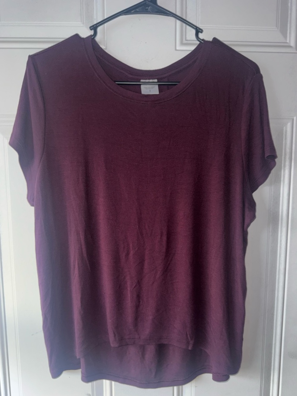 ATHLETA Essence Short Sleeve Tee Burgundy Size Small